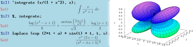 Maxima: computation and graphic example